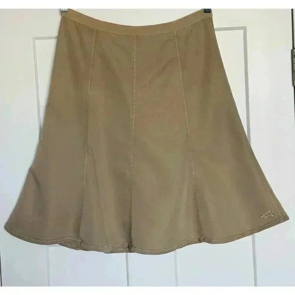 Horny Toad Khaki A-Line Knee Length Skirt Size 4 - Picture 1 of 7